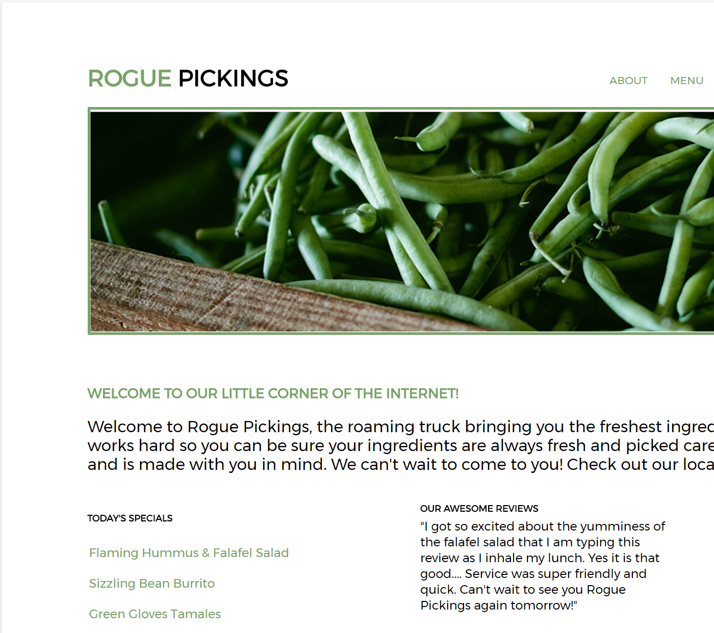 Thumbnail of Rogue Pickings Site Project
